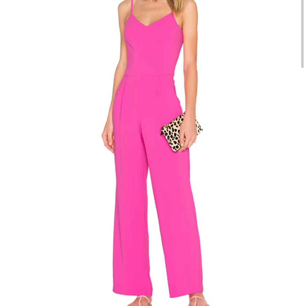 Trina Turk Vibrant Pink Spaghetti Strap Jumpsuit